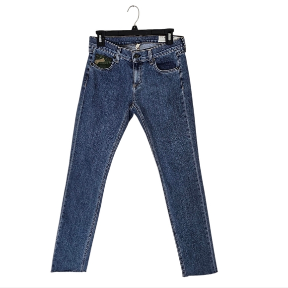 Rag & Bone DRE Straight Leg Army Pocket  Blue Jeans 26 Preowned - Picture 1 of 9